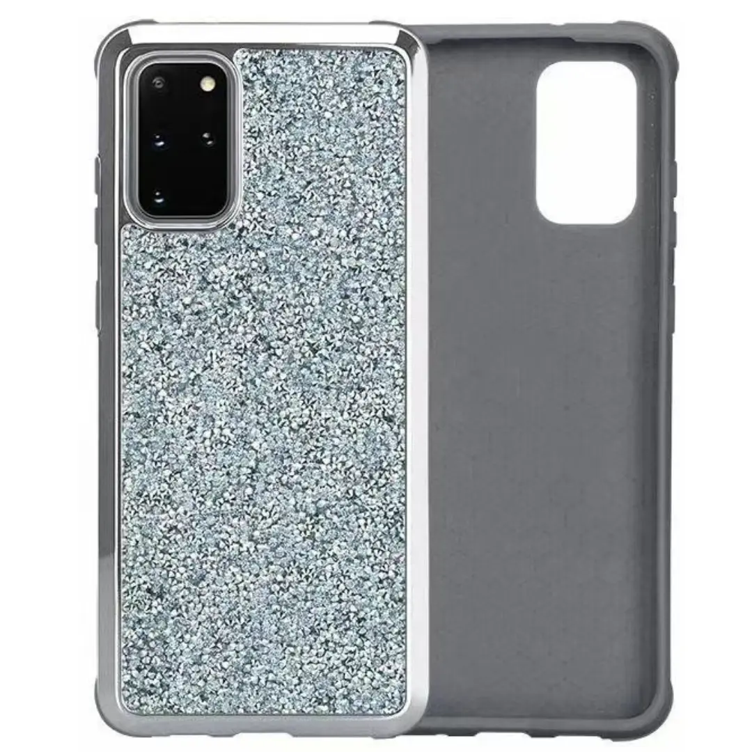 Samsung Galaxy S20 Glitter Bling Case Silver